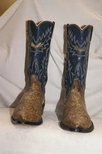 Vintage Justin Ringtail Lizard Boots Mens Size 8 MADE IN USA