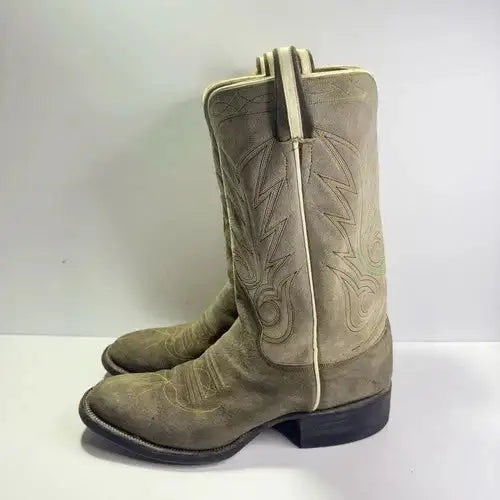Ray Jones Pablo Jass Cowboy Boots Sueded Leather 9D