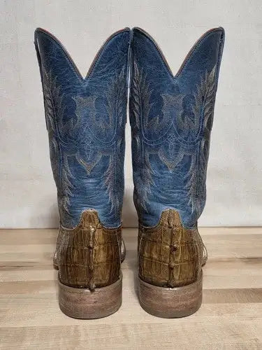 Black Jack Cowboy Boots , Mens 11 D , Caiman Tail , Cognac , 7148 96