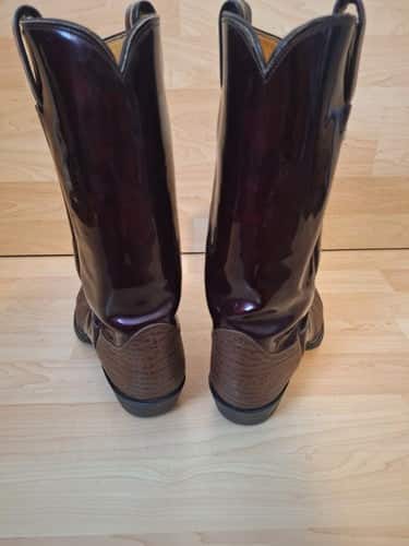 RARE Vintage Tony Lama Patent Leather Cowboy Boots