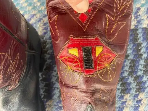 COST $2000+ BEAUTIFUL CUSTOM HANDMADE ROCKETBUSTER COWBOY BOOTS 9-9.5 D