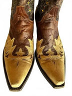 Vintage 9.5B Old Gringo Boot Star Cactus Flower Cowboy Boot