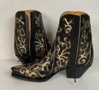Back at the Ranch Western Zip Cowgirl Boots | Custom | Priscilla Crystals | 7.5