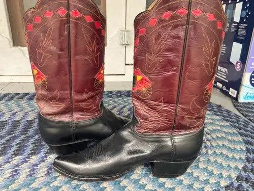 COST $2000+ BEAUTIFUL CUSTOM HANDMADE ROCKETBUSTER COWBOY BOOTS 9-9.5 D