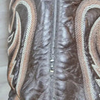 Cowtown Canebrake Rattlesnake Cowboy Boot Men 8.5 D Brown Natural Exotic Western