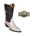 Black Jack White Caiman Belly Boots
